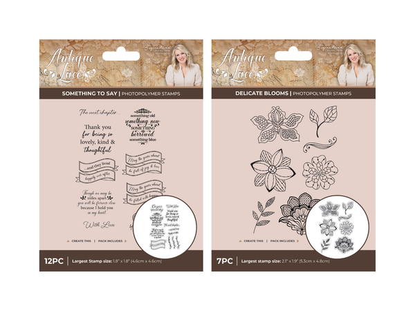 Sara Signature Antique Lace Stamp Duo