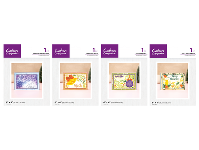 Christmas Partial 3D Embossing Folder 4pk Collection