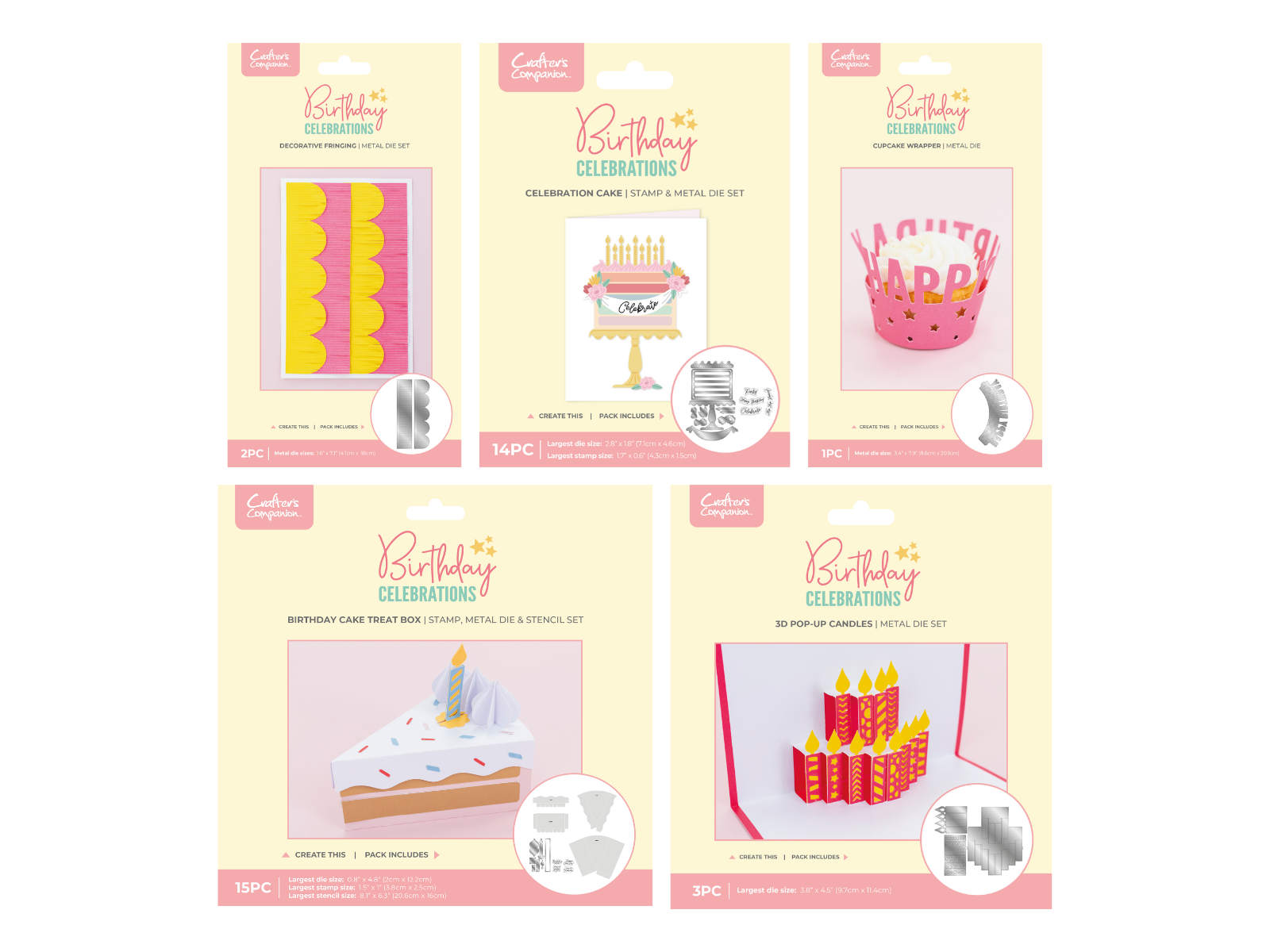 Crafter's Companion Birthday Celebrations 5pc Selection