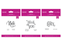 Gemini LetterPress Sentiment Press Plate Trio