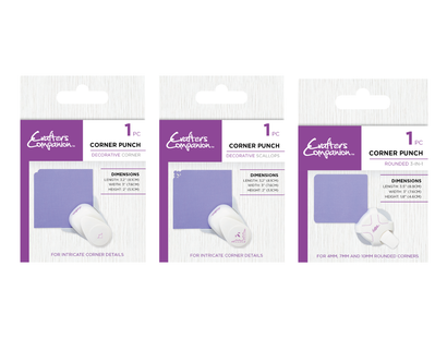 Crafter's Companion Corner Punch Tools 3pk Collection