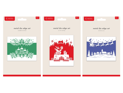 Top & Bottom Edge Christmas Dies 3pc Collection