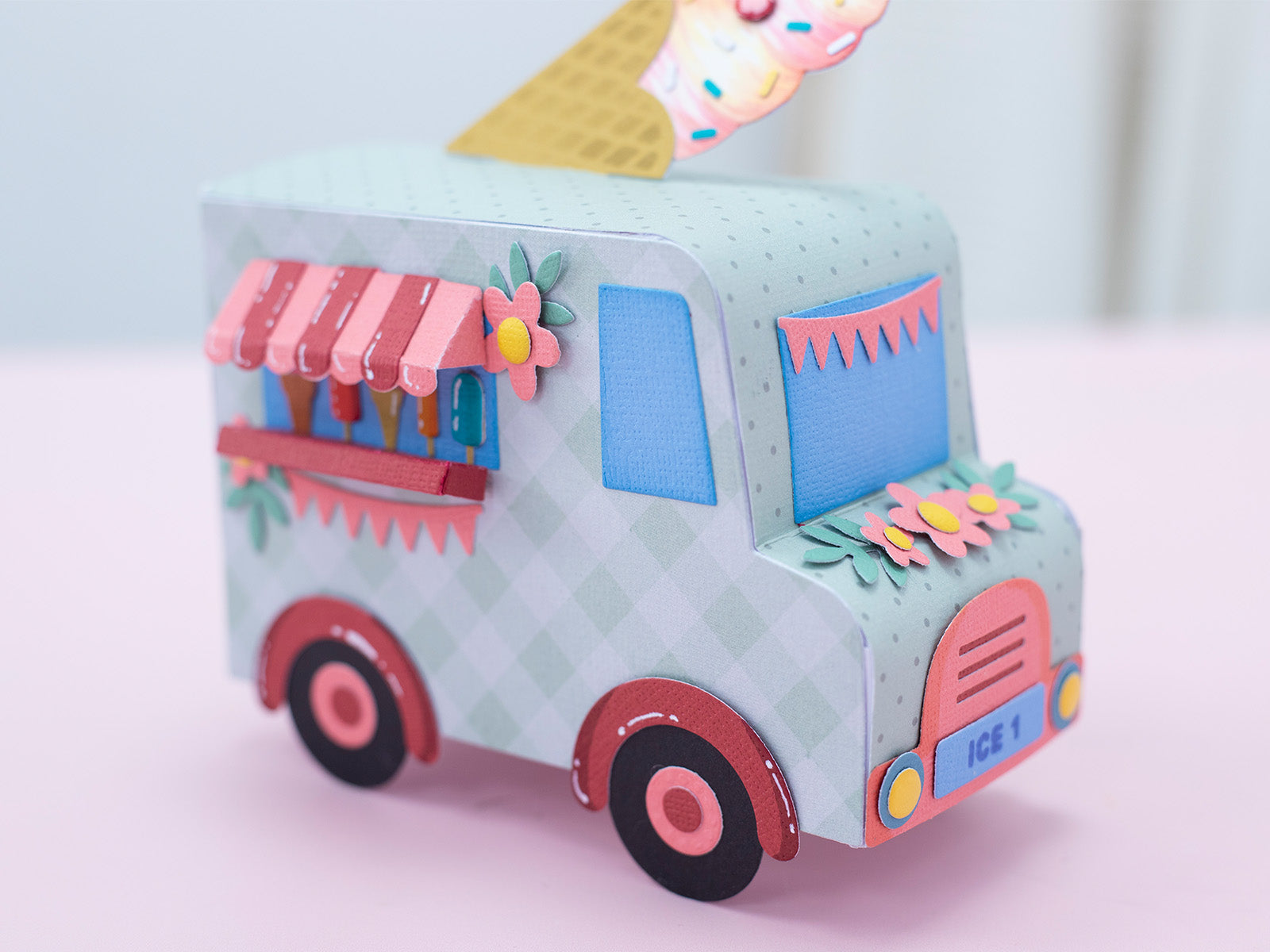 3D Ice Cream Van Metal Die & Stencil Set
