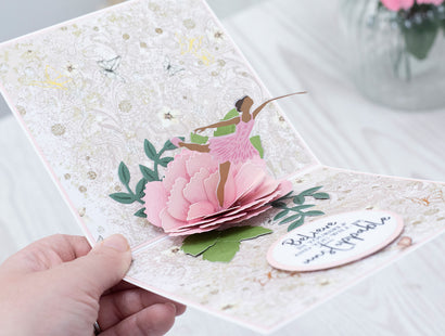 Pop Out Ballerina & Flowers Metal Die Set