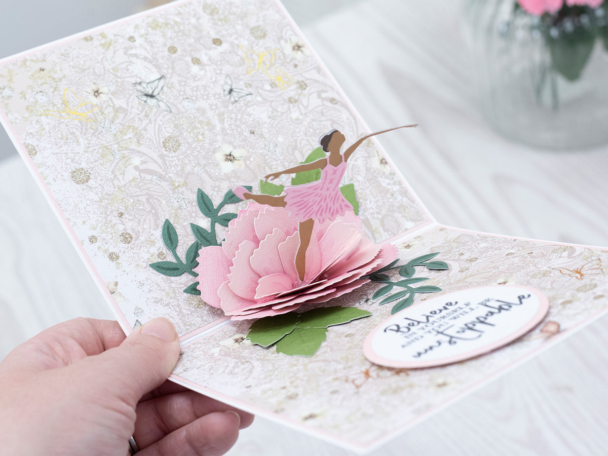 Pop Out Ballerina & Flowers Metal Die Set