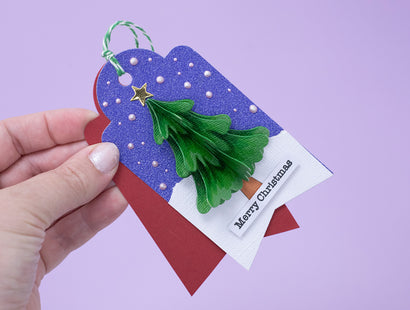 Christmas Tags Stamp, Stencil & Metal Die Set