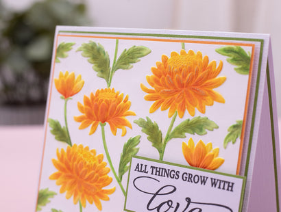 Chrysanthemums 3D Embossing Folder 5.5" x 5.5"