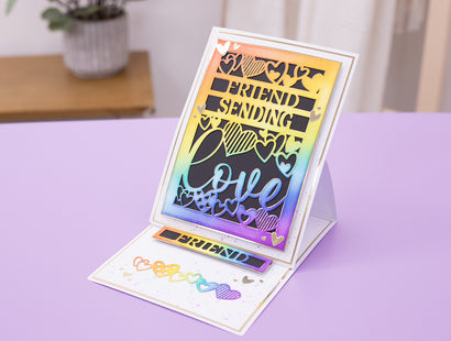 Sending Love Interchangeable Sentiment Create-a-Card Metal Die Set