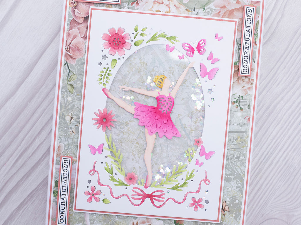 Dancing Ballerina Create-a-Card Metal Die