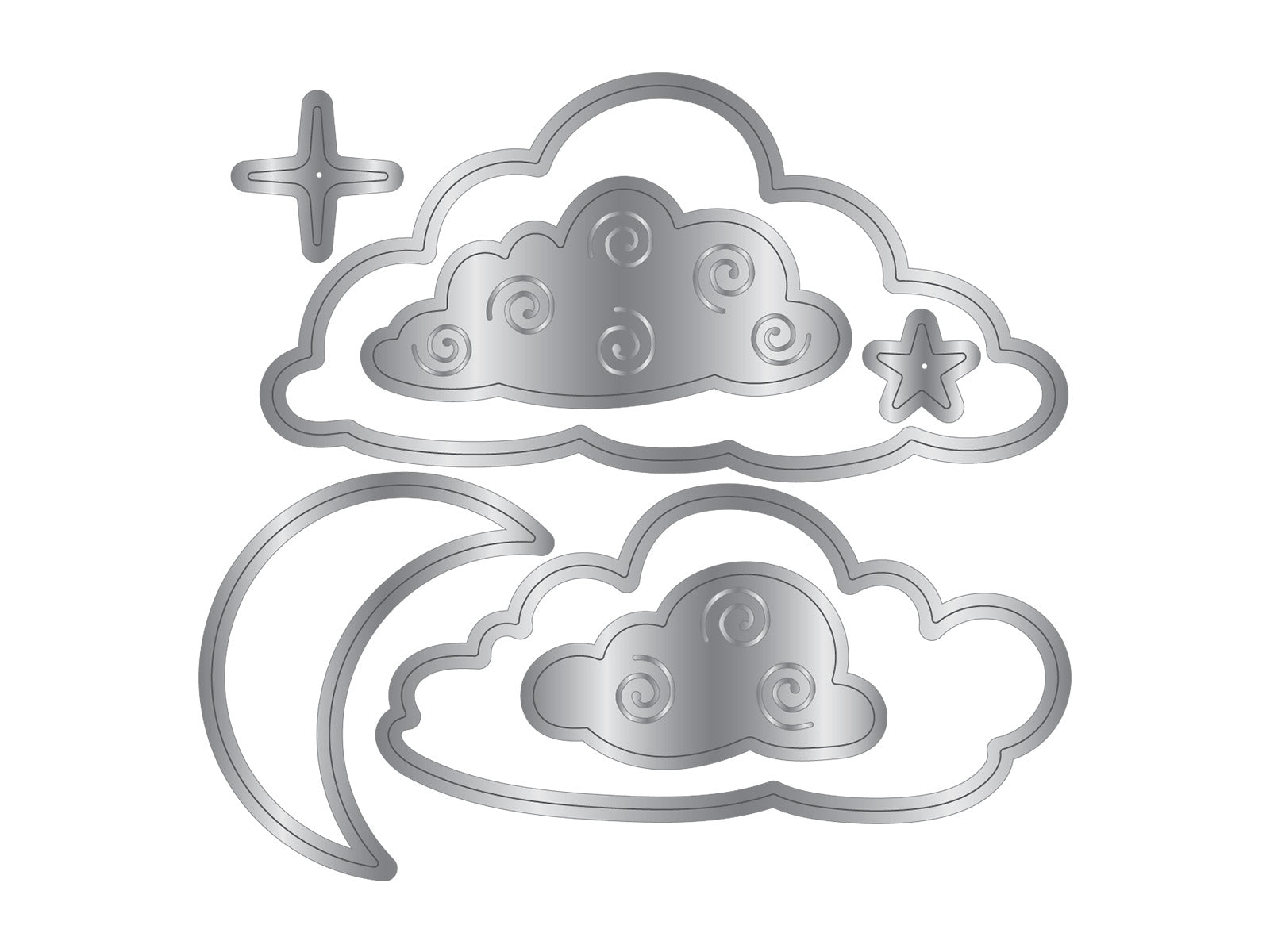 Natures Garden Lunar Blooms Metal Dies - Night Sky