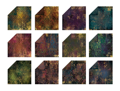 Crafter's Companion 12"x12" Paper Pad - Dark Distressed Damask