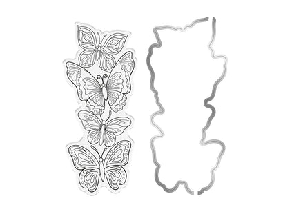 Butterfly Cluster Stamp & Metal Die