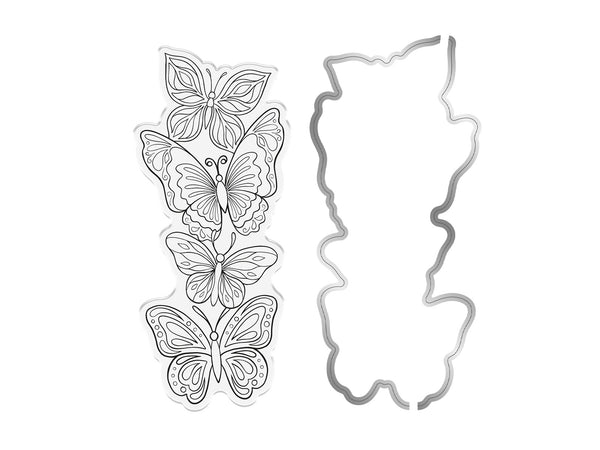 Butterfly Cluster Stamp & Metal Die