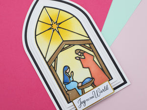 Nativity Stained Glass Window Metal Die Set