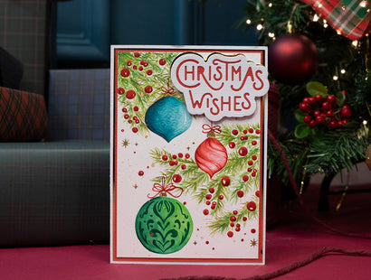 Christmas Bauble Branch 3D Embossing Folder 5" x 7"