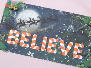 Candy Cane Alphabet Stencil & Metal Die Set
