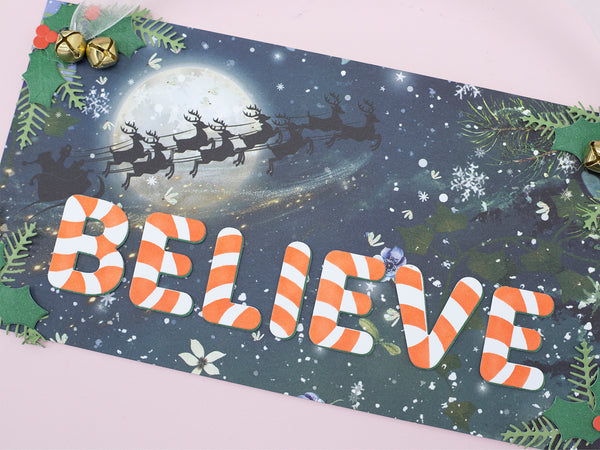 Candy Cane Alphabet Stencil & Metal Die Set