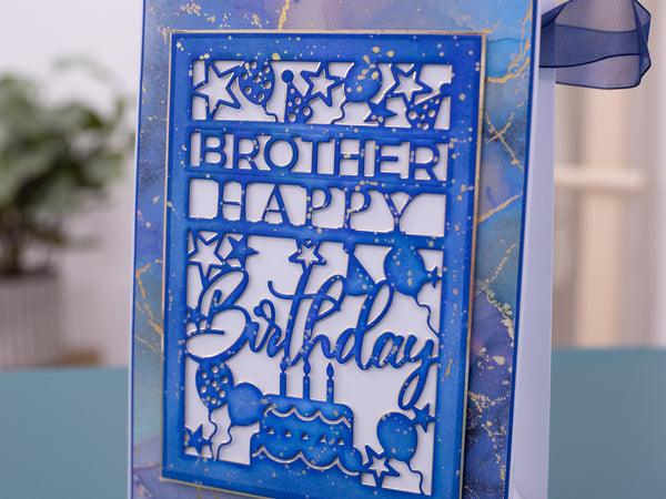 Happy Birthday Interchangeable Sentiment Create-a-Card Metal Die Set