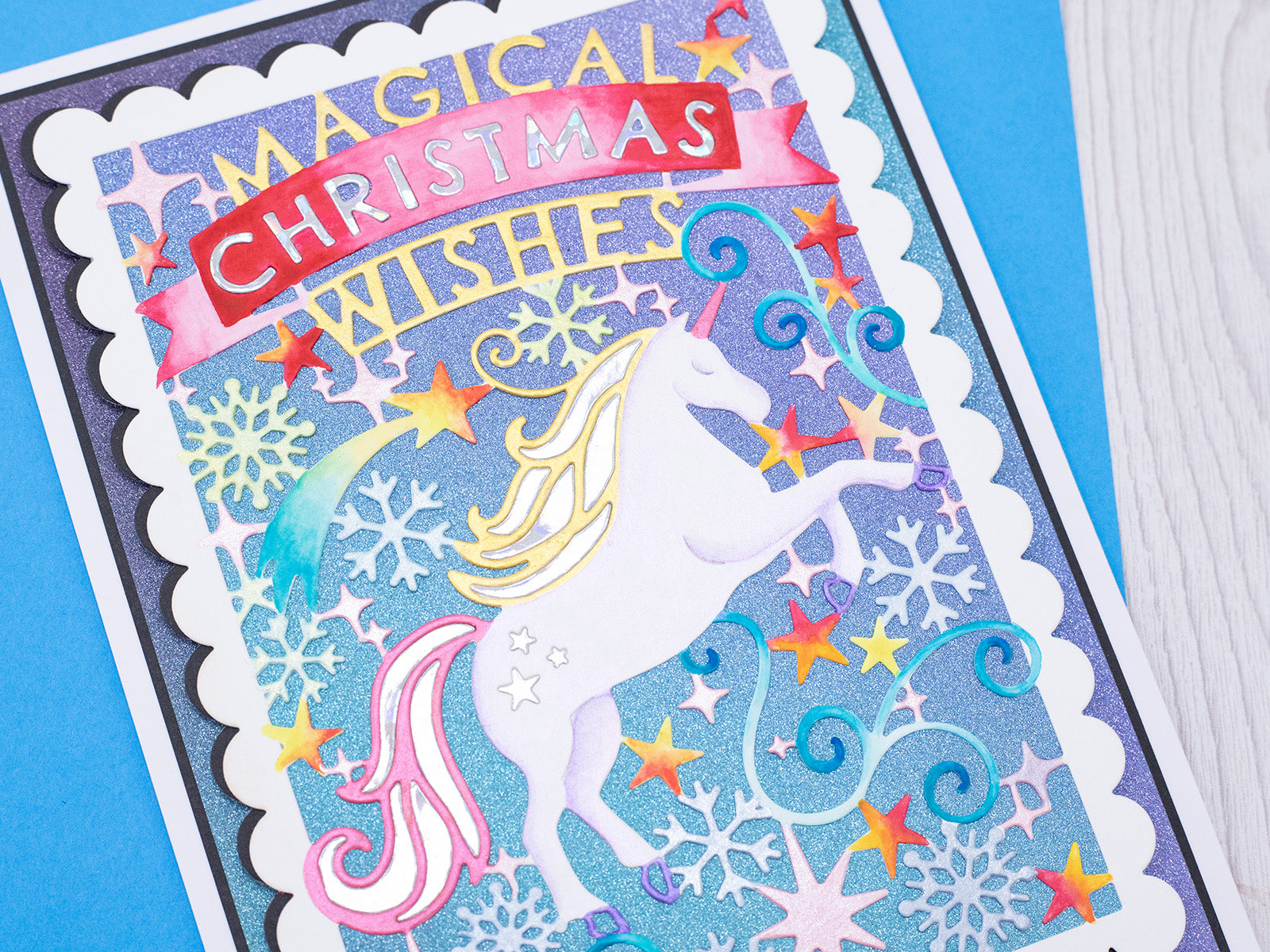 Magical Christmas Unicorn Create-a-Card Metal Die Set