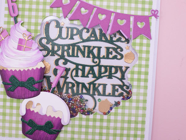 Cupcakes & Sprinkles Sentiment Metal Die Set
