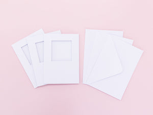 Crafter's Companion - C6 White Trifold Square Aperture Cards & Envelopes 10pk