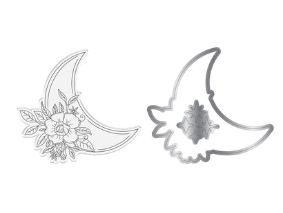 Natures Garden Lunar Blooms Stamp & Die - Moon Bloom