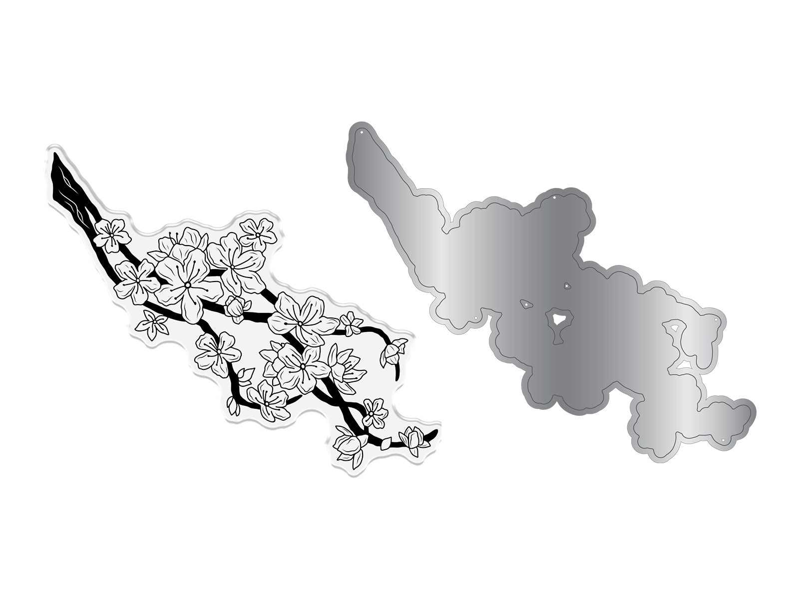 Natures Garden Lunar Blooms Stamp & Die - Cherry Blossom