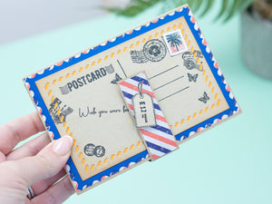 Retro Vacay - Postcard Stamp, Die & Stencil Set
