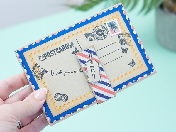 Retro Vacay - Postcard Stamp, Die & Stencil Set
