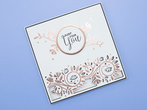 Foliage & Swirls Metal Die & Foil Rub Ons
