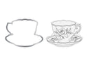 Sara Signature The Gilded Age Stamp & Die - Teacup & Saucer