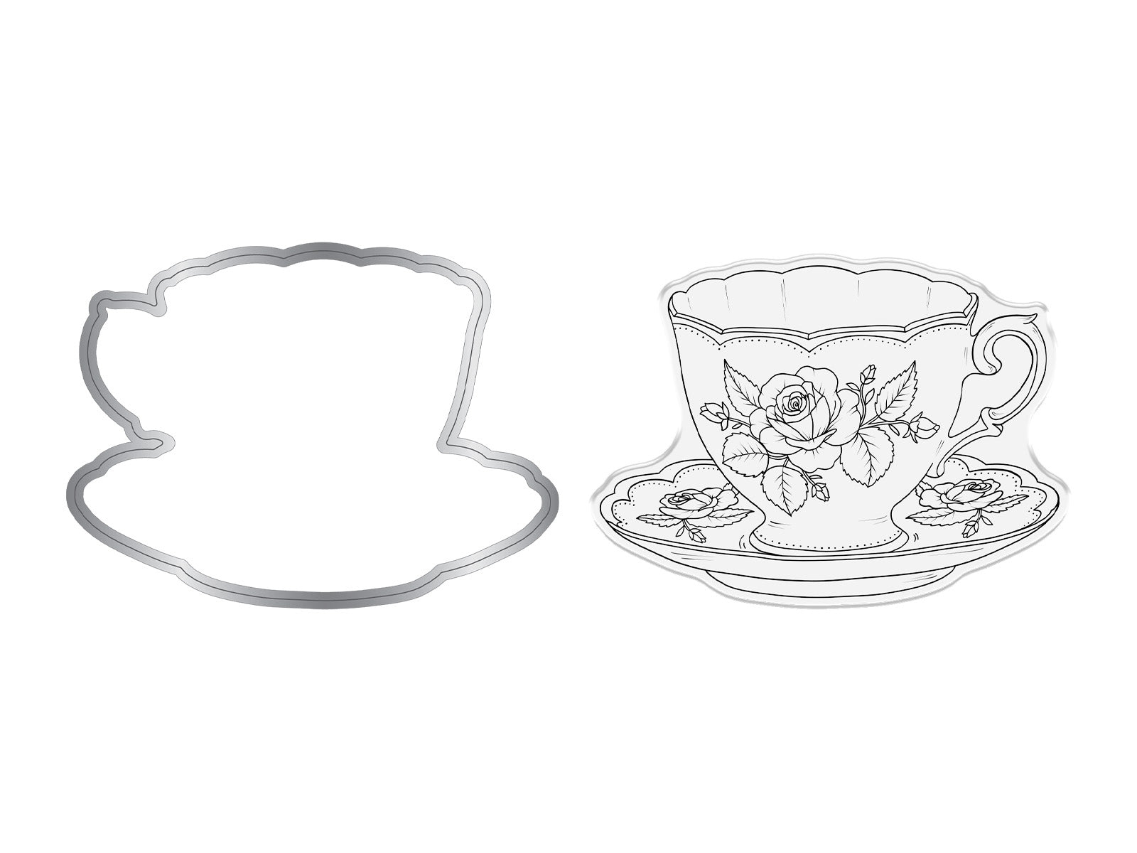 Sara Signature The Gilded Age Stamp & Die - Teacup & Saucer