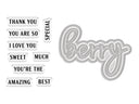 Berry Bliss - Berry Sentiment Stamp & Metal Die Set