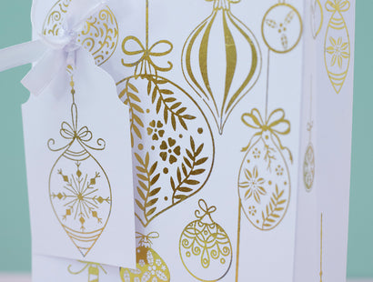 Gold Christmas Bauble Foil Rub Ons