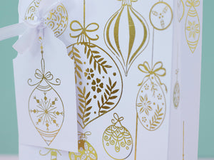 Gold Christmas Bauble Foil Rub Ons