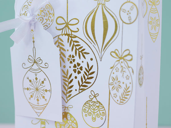 Gold Christmas Bauble Foil Rub Ons