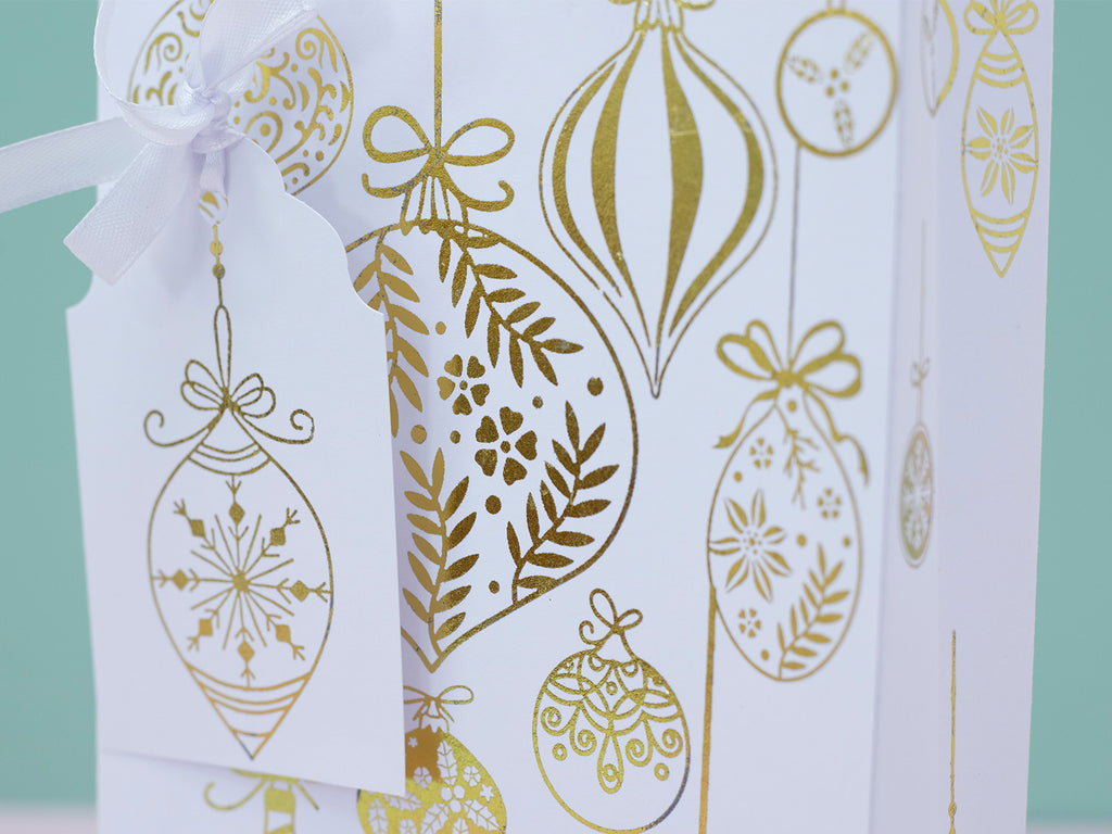 Gold Christmas Bauble Foil Rub Ons