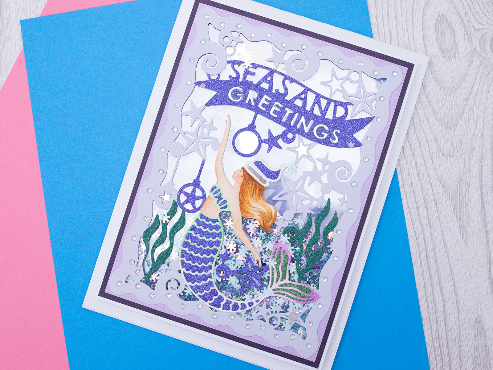 Christmas Mermaid Create-a-Card Metal Die Set