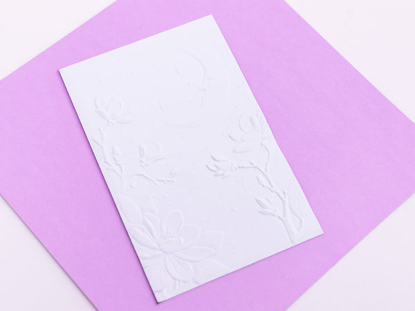 Natures Garden Lunar Blooms 3D Embossing Folder - Lunar Blossoms