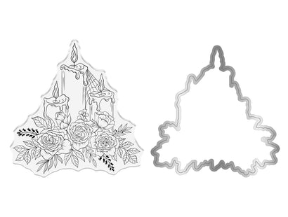 Sara Signature Thorn & Bloom Stamp & Die Set - Rose Candles