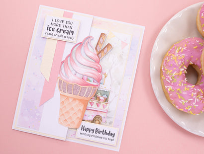 Life is Sweet - Ice Cream Cone Edge'able Metal Die Set