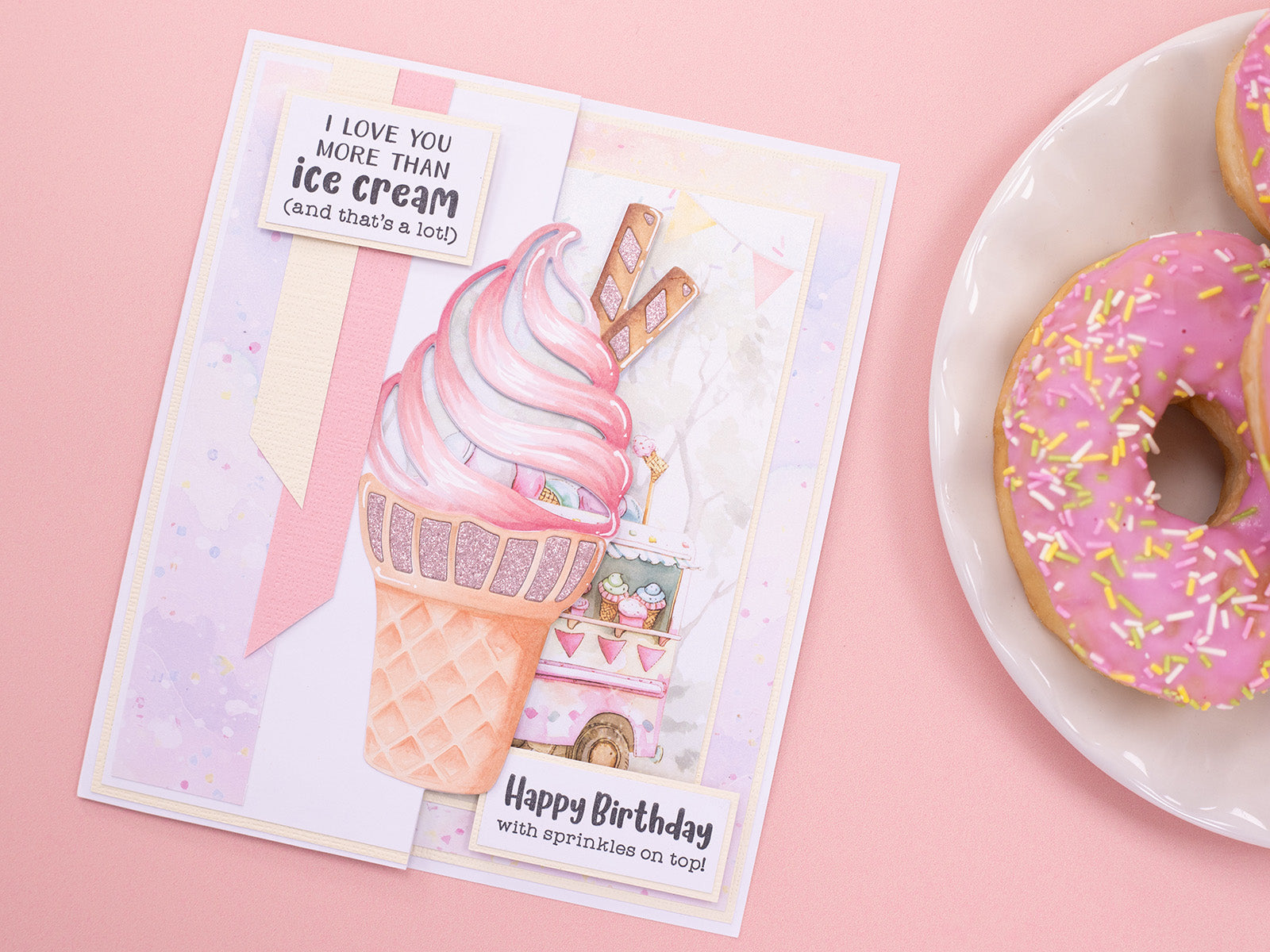 Life is Sweet - Ice Cream Cone Edge'able Metal Die Set