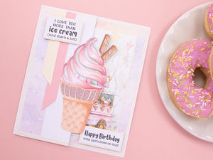 Life is Sweet - Ice Cream Cone Edge'able Metal Die Set