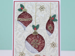 Hanging Christmas Baubles Metal Die Set