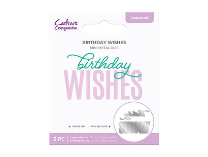 Birthday Wishes Mini Metal Die Set