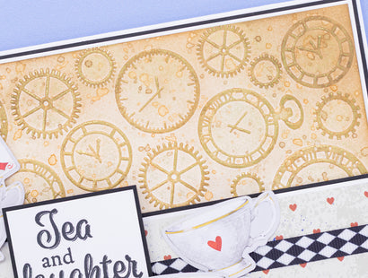 Tales of Wonderland - Cogs of Time 2D Embossing Folder 5" x 7"