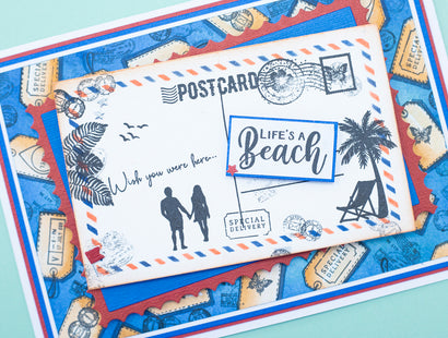 Retro Vacay - Island Paradise Scene Stamp Set