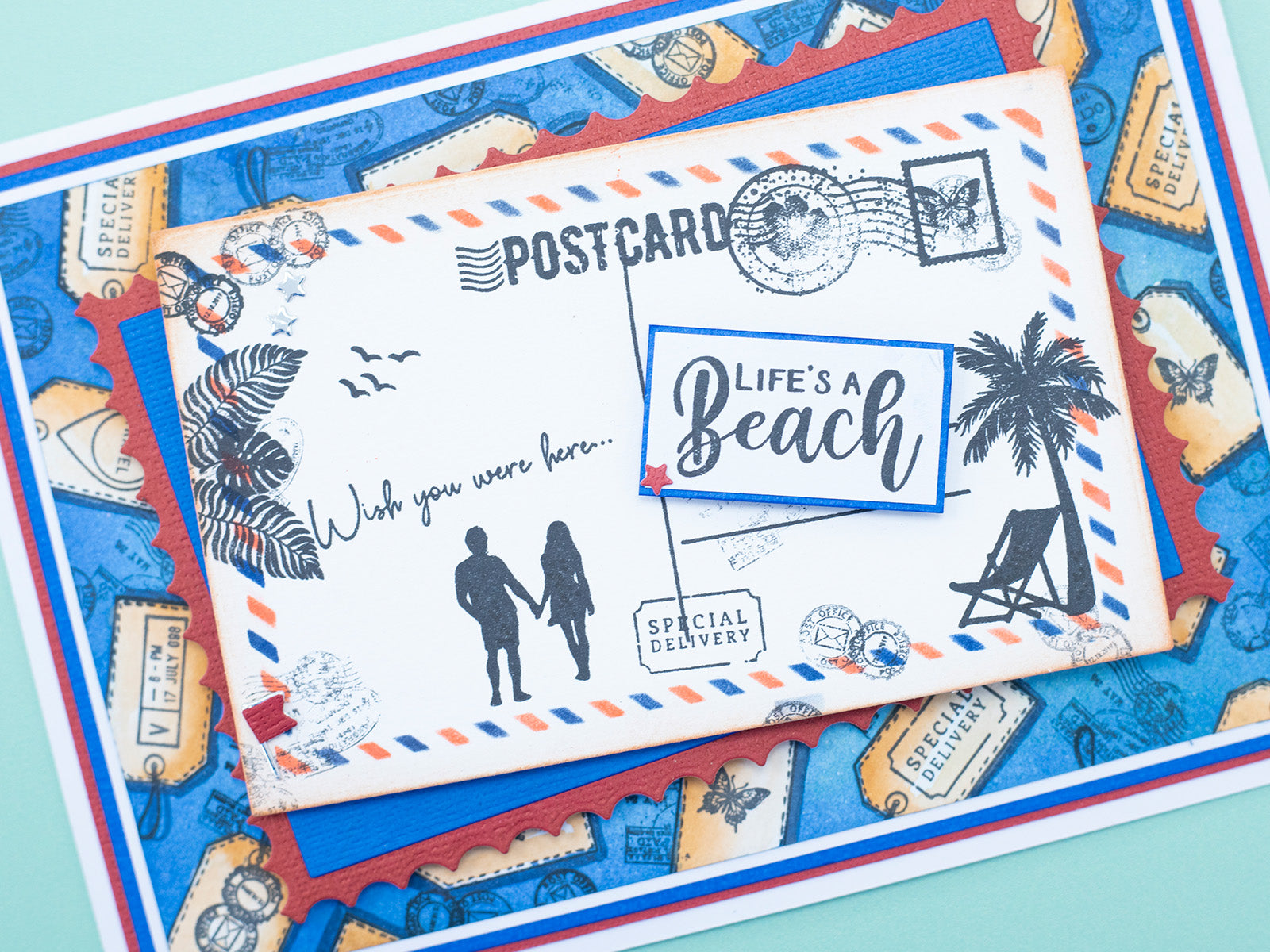 Retro Vacay - Island Paradise Scene Stamp Set