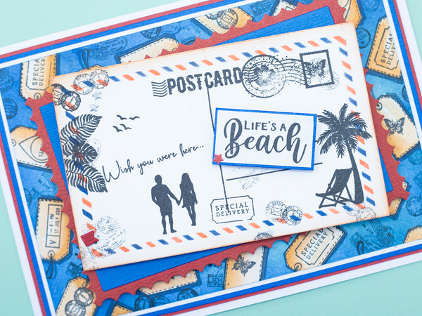 Retro Vacay - Island Paradise Scene Stamp Set
