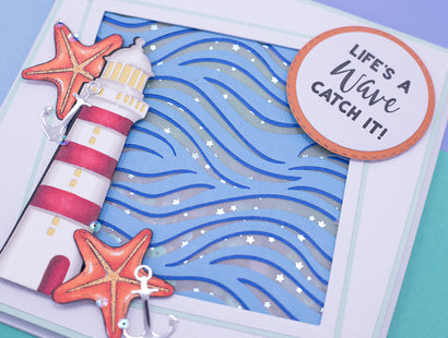 Waves Create-a-Card Metal Die Set